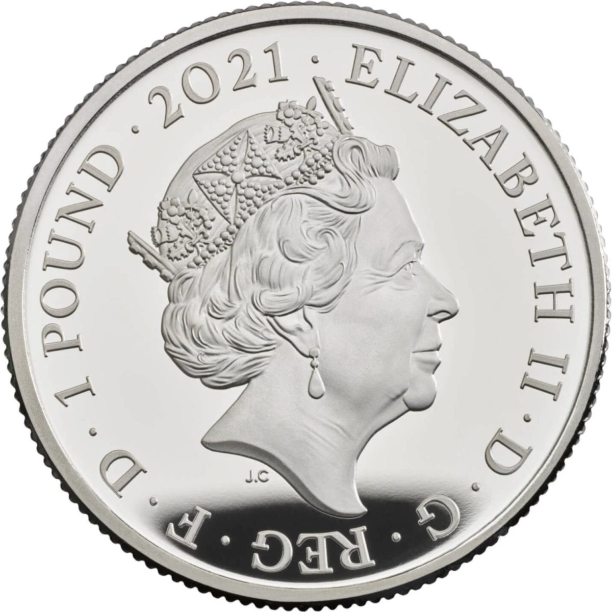 1 Pound - Elizabeth II The Who; Silver Proof obverse