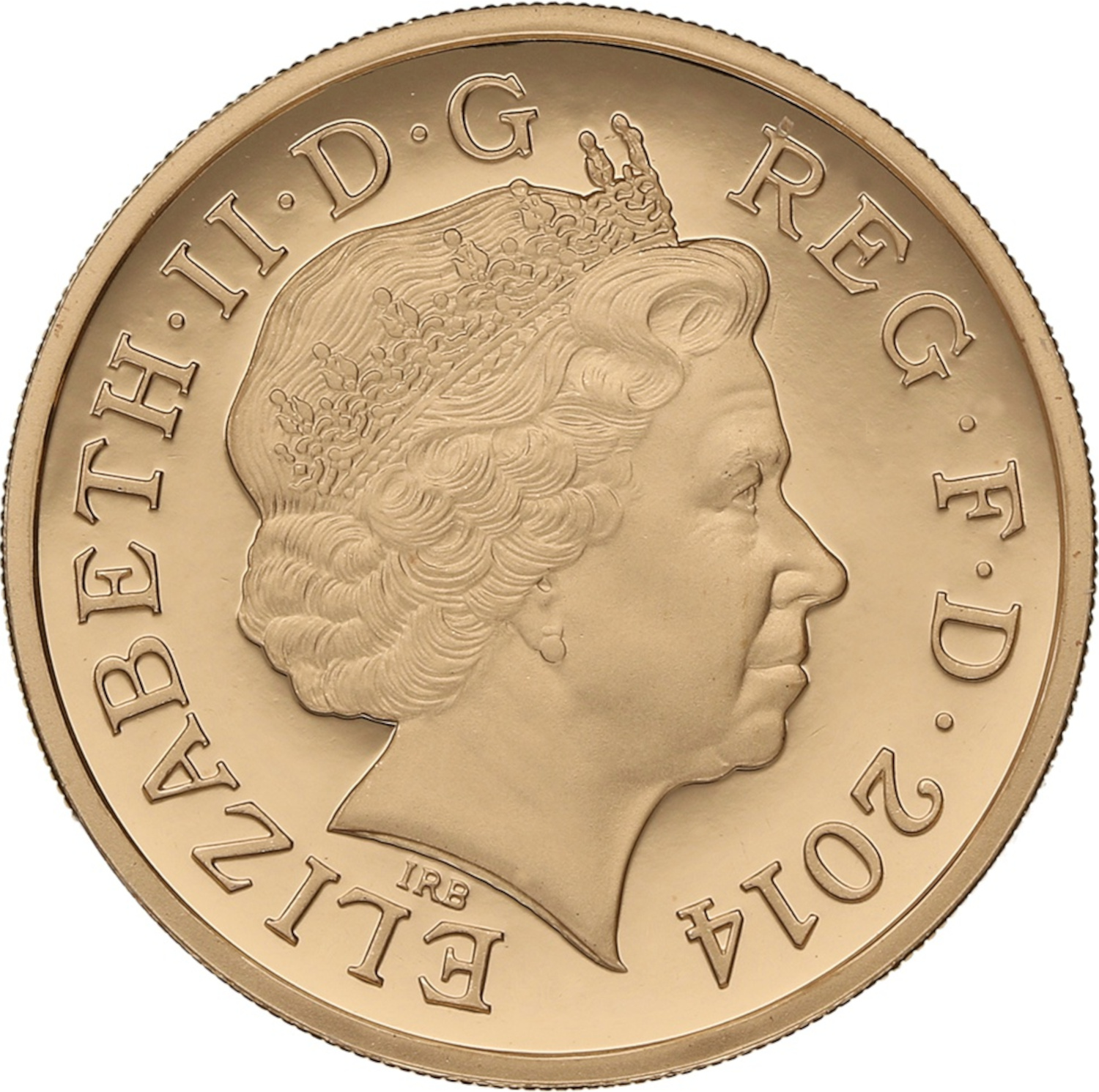 1 Pound - Elizabeth II Thistle and Bluebell; Gold Proof obverse