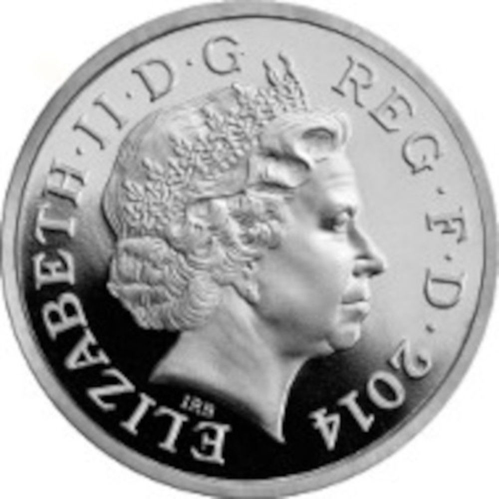 1 Pound - Elizabeth II Thistle and Bluebell; Silver Piedfort obverse