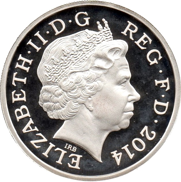 1 Pound - Elizabeth II Thistle and Bluebell; Silver Proof obverse