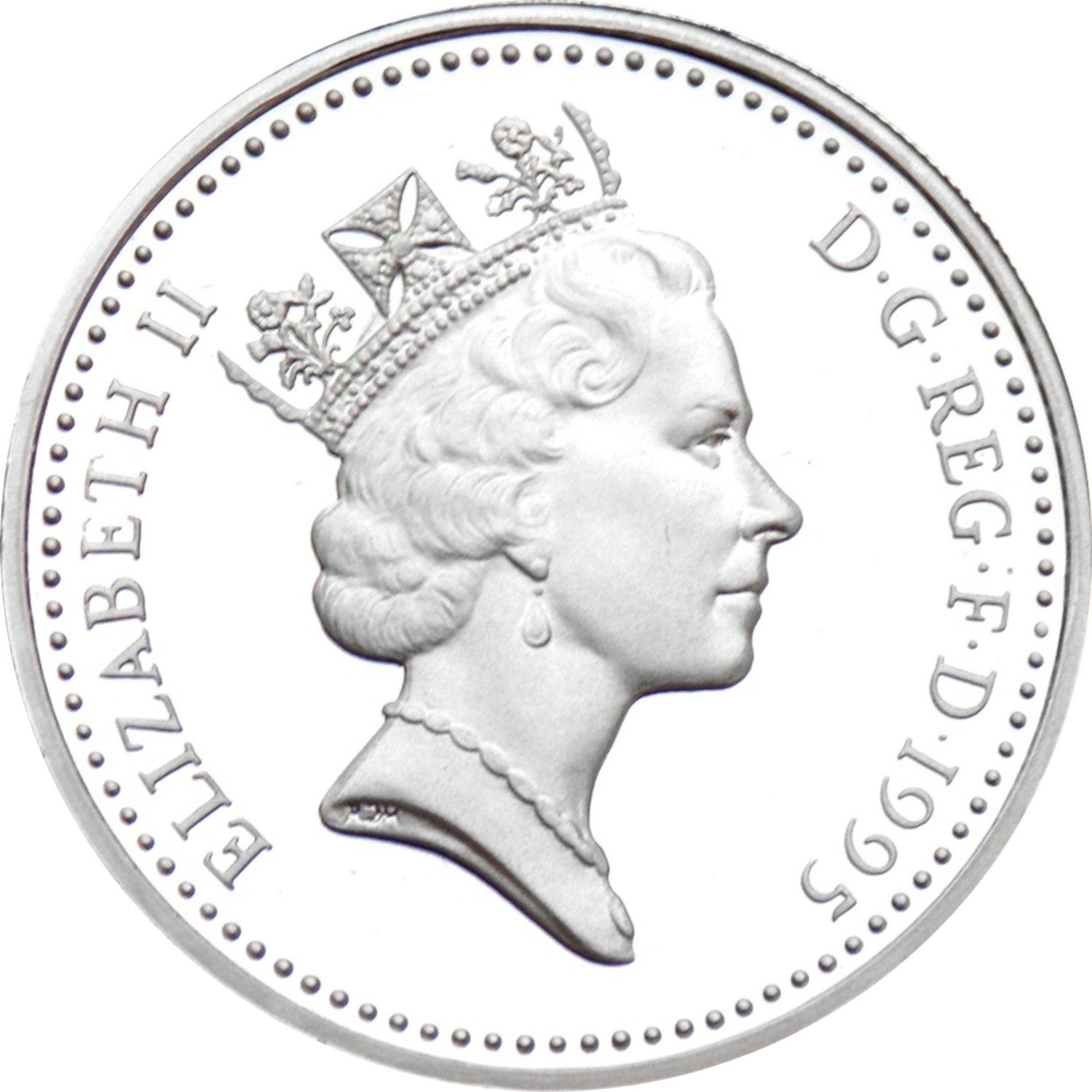 1 Pound - Elizabeth II Welsh Dragon; Silver Piedfort obverse