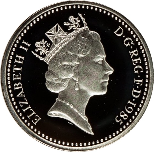 1 Pound - Elizabeth II Welsh Leek; Silver Piedfort obverse