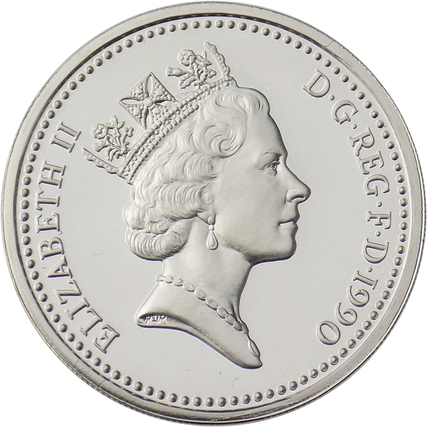 1 Pound - Elizabeth II Welsh Leek; Silver Proof obverse