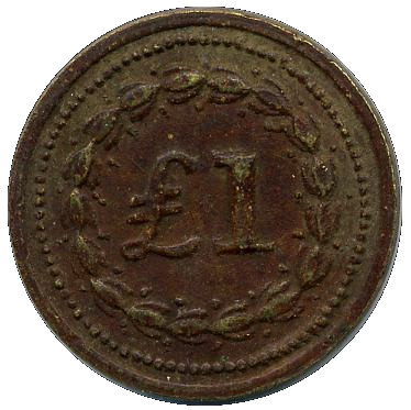 1 Pound - Royal Arsenal CSL Kent reverse