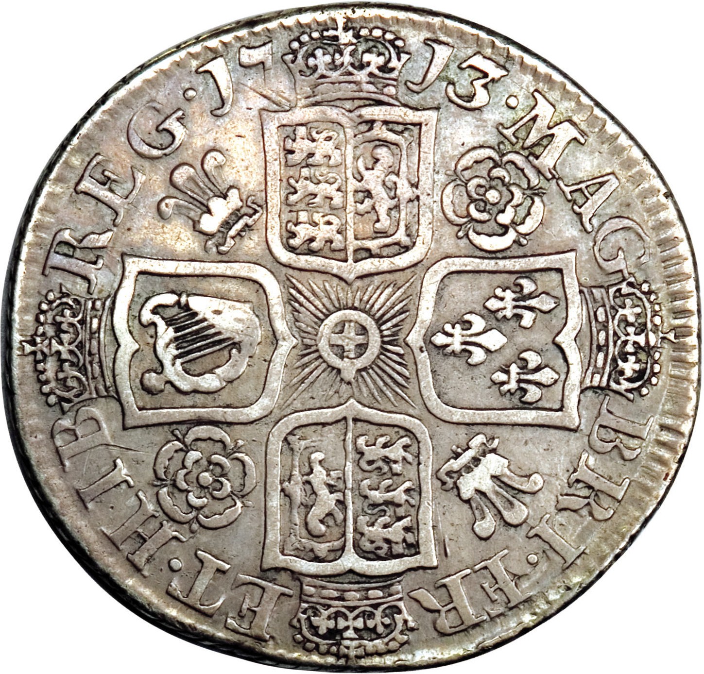 1 Shilling - Anne 4th bust reverse