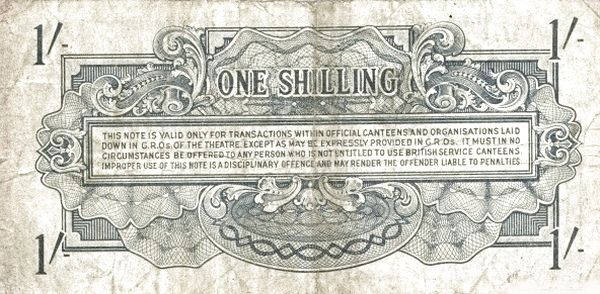1 Shilling - British Armed Forces 1st series reverse