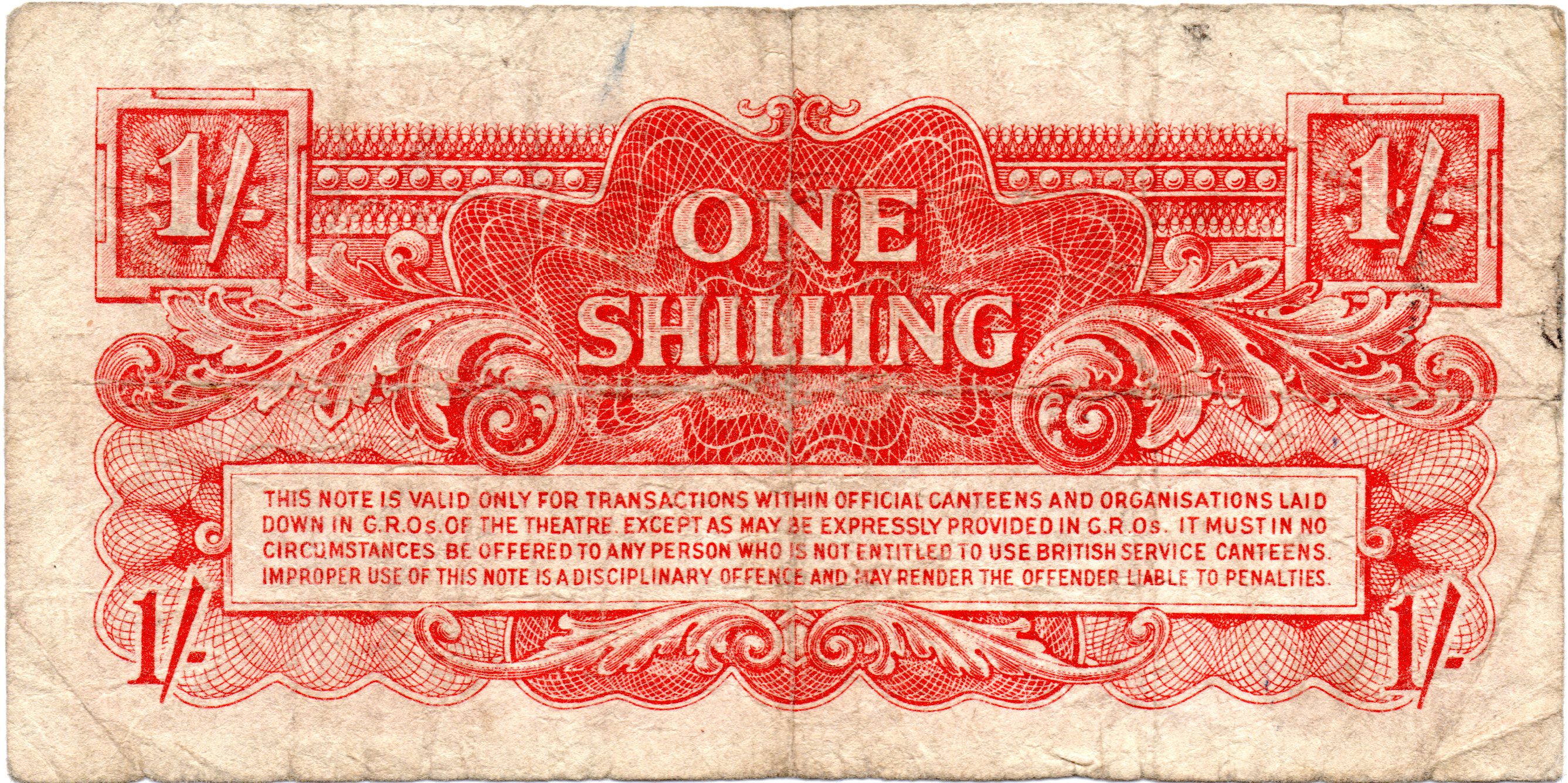 1 Shilling - British Armed Forces 2nd series reverse