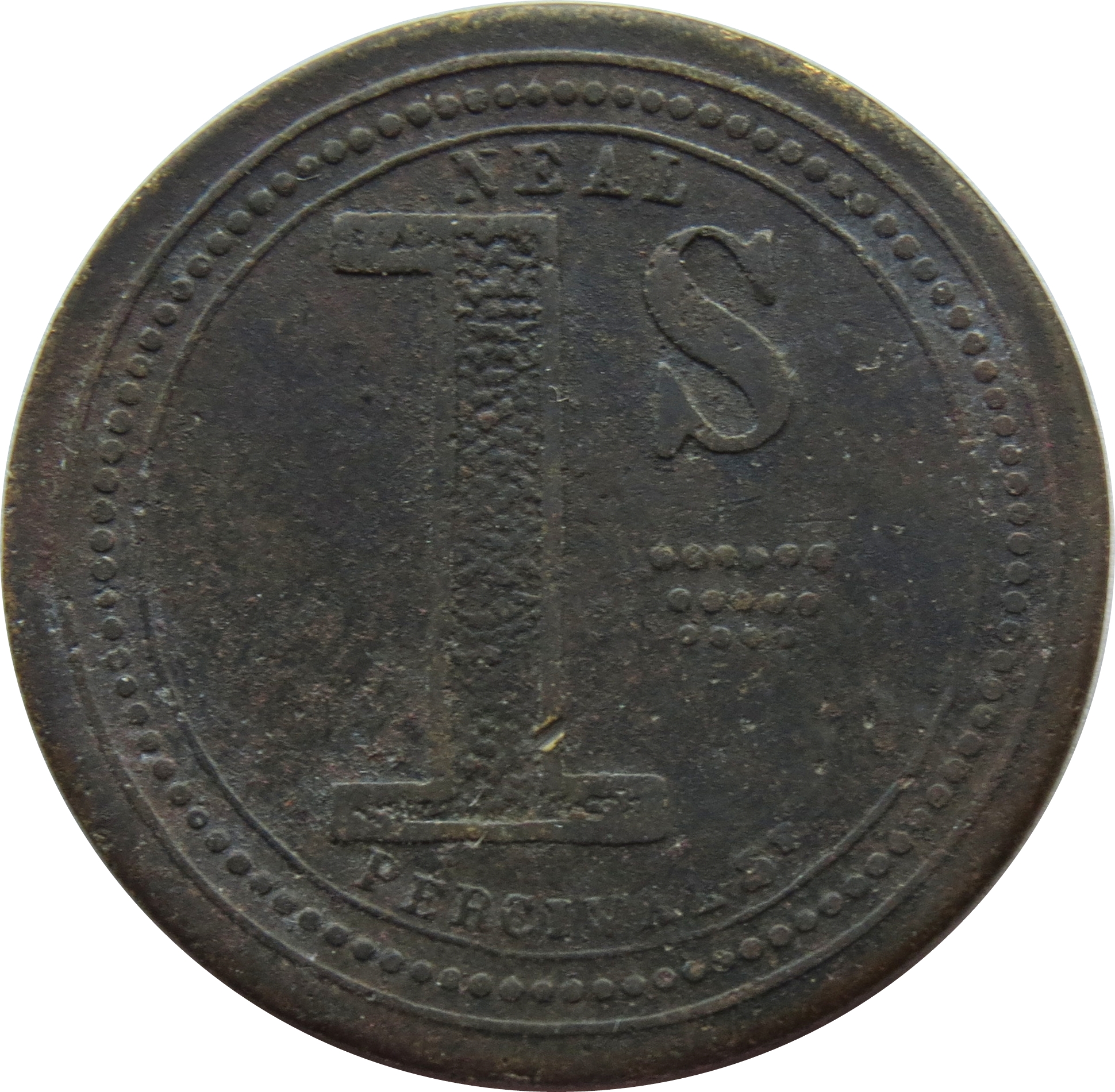 1 Shilling - E. White Covent Garden reverse