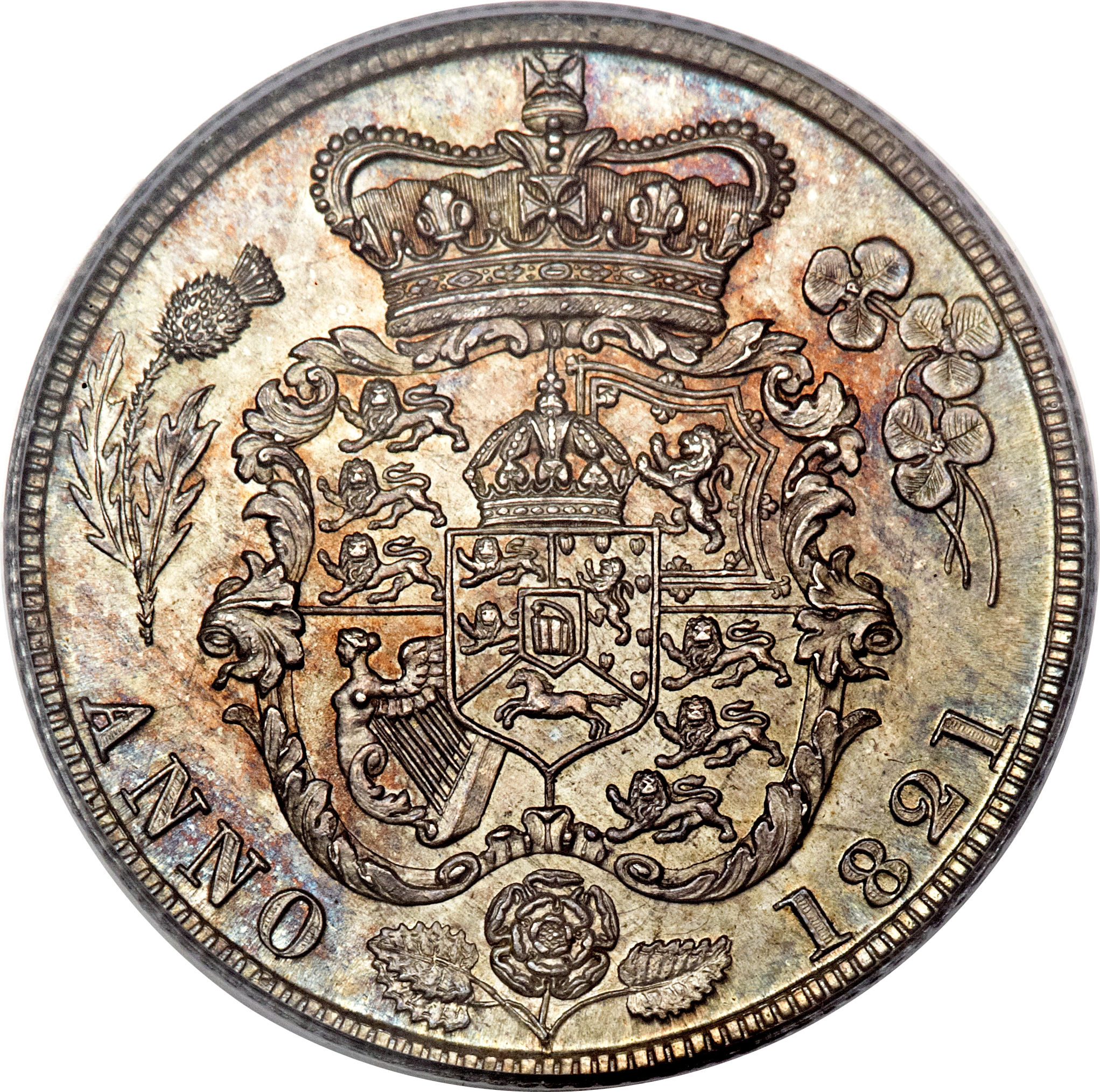 1 Shilling - George IV 1st portrait; 1st reverse reverse