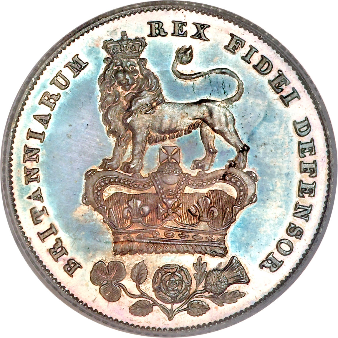 1 Shilling - George IV 2nd portrait; 3rd reverse reverse
