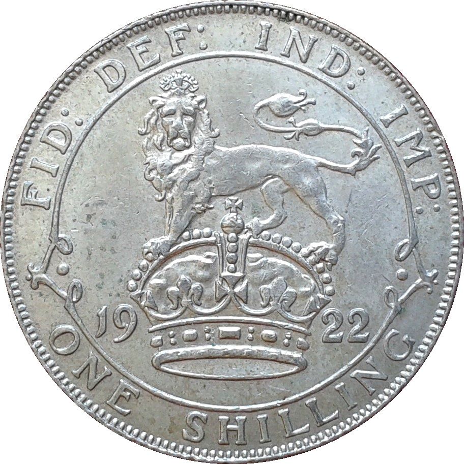 1 Shilling - George V 2nd type reverse