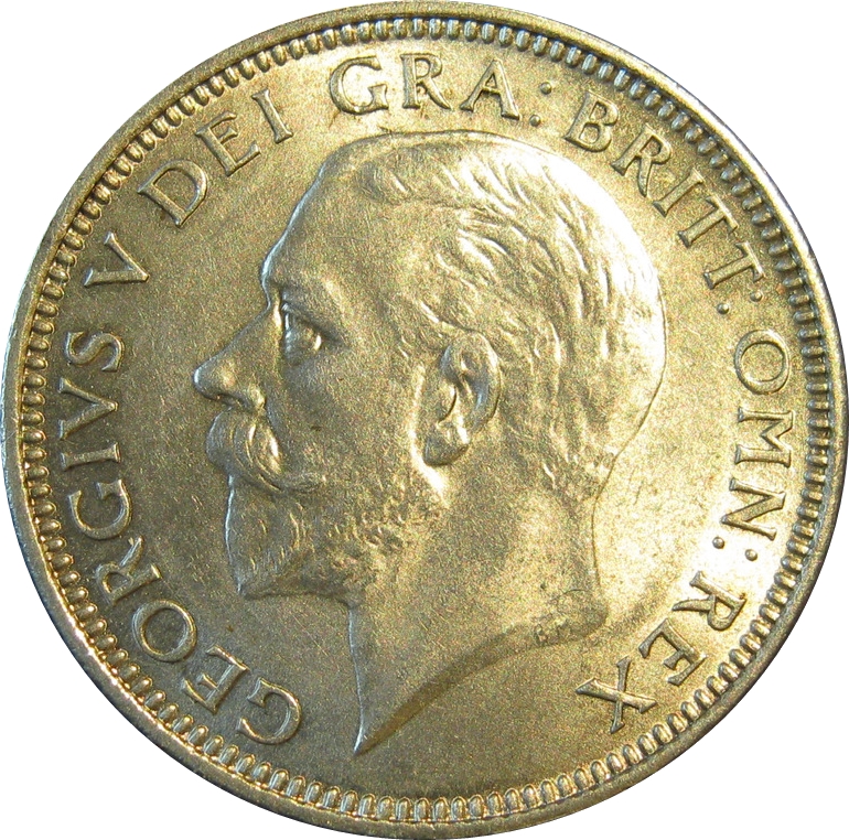 1 Shilling - George V 3rd type; modified effigy obverse