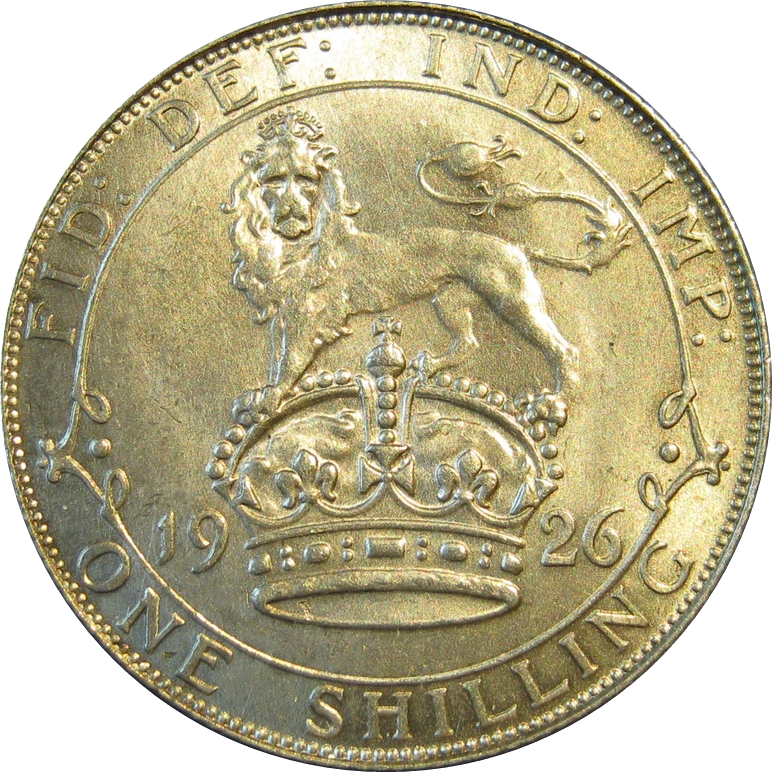 1 Shilling - George V 3rd type; modified effigy reverse