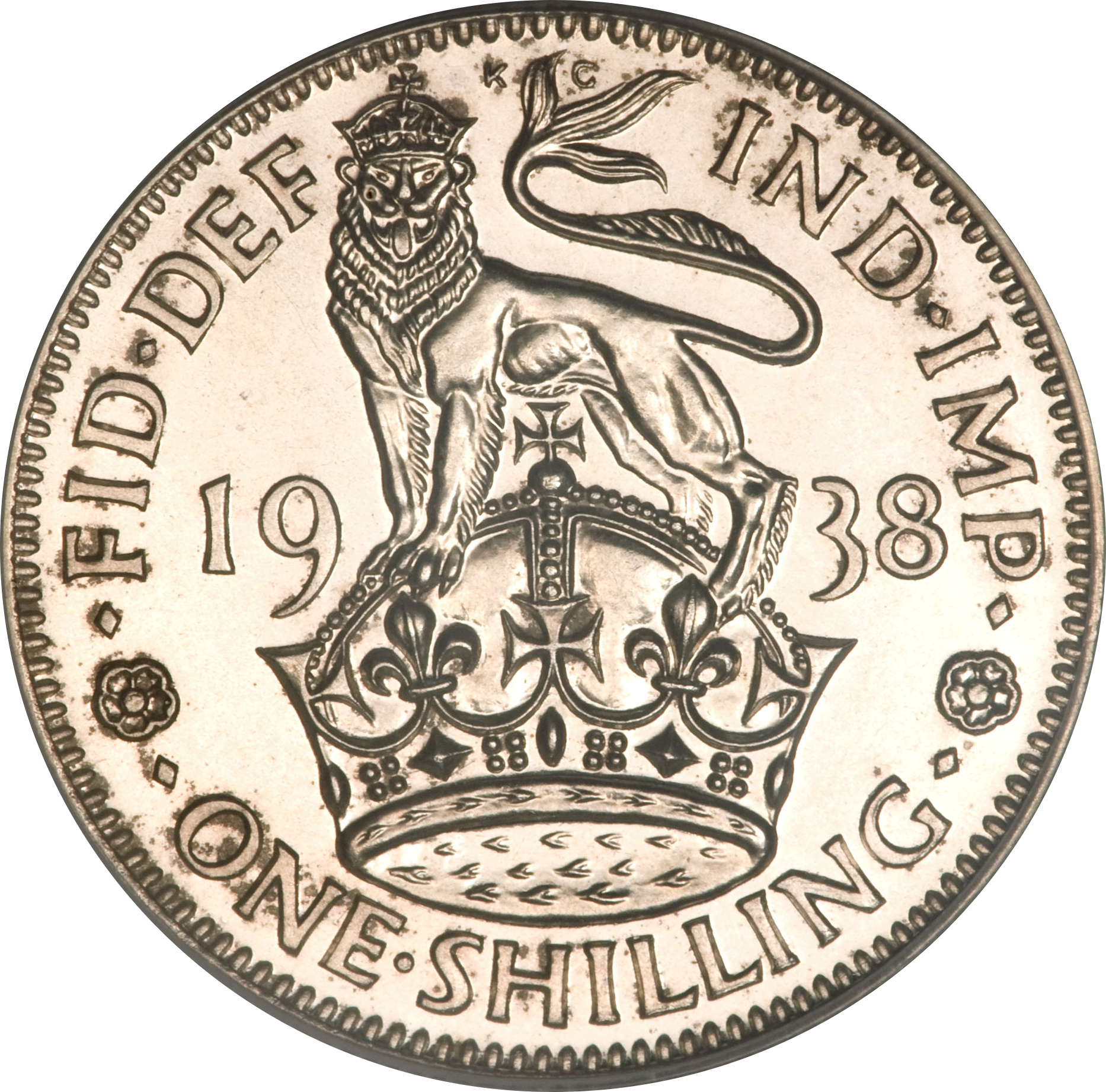 1 Shilling - George VI English crest; with 'IND:IMP' reverse