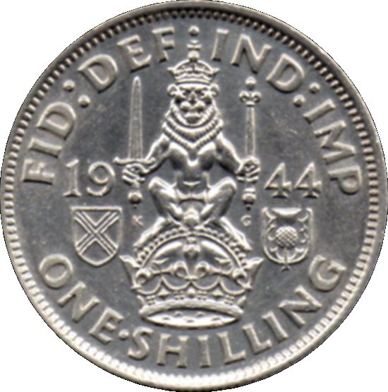 1 Shilling - George VI Scottish crest; with 'IND:IMP' reverse