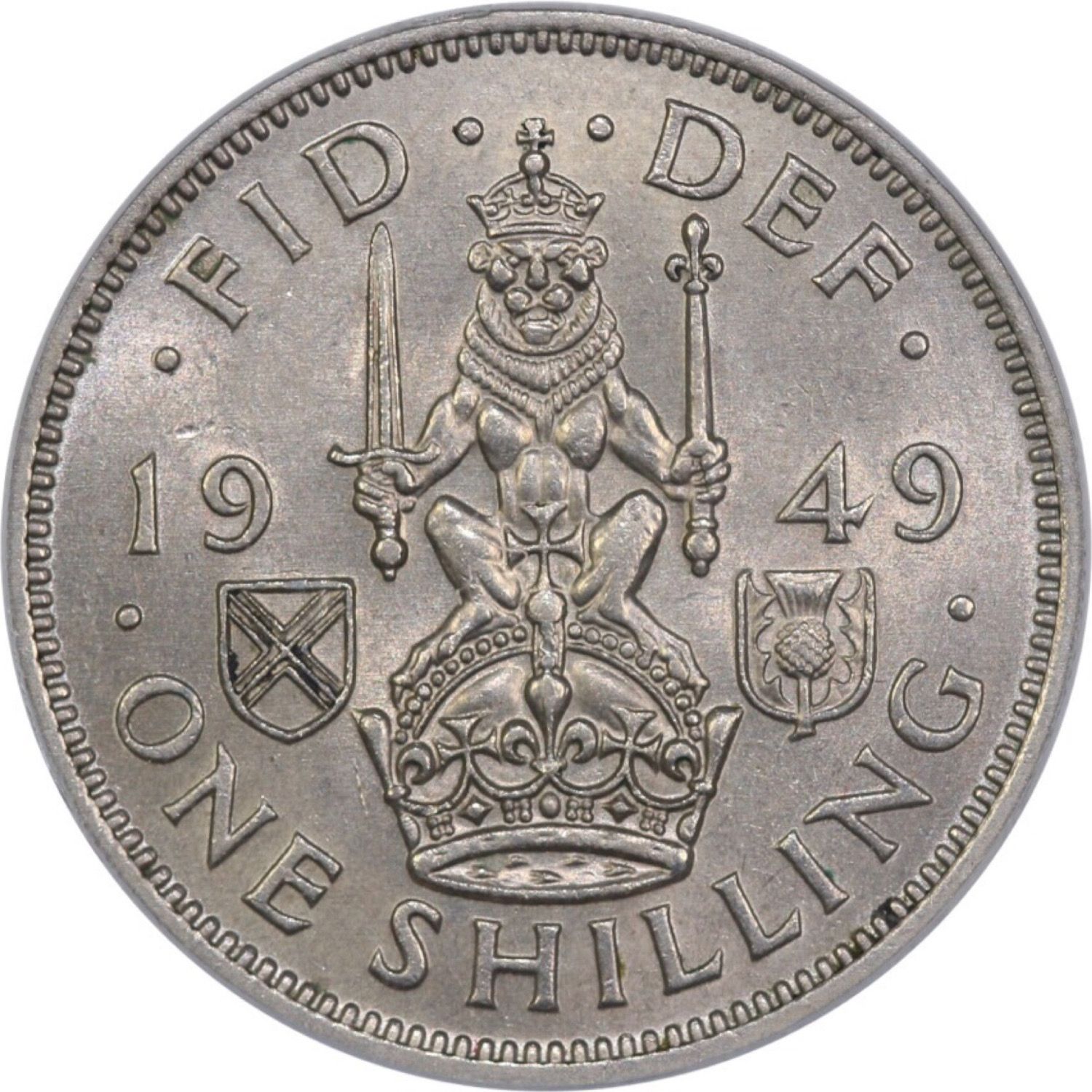 1 Shilling - George VI Scottish crest; without 'IND:IMP' reverse