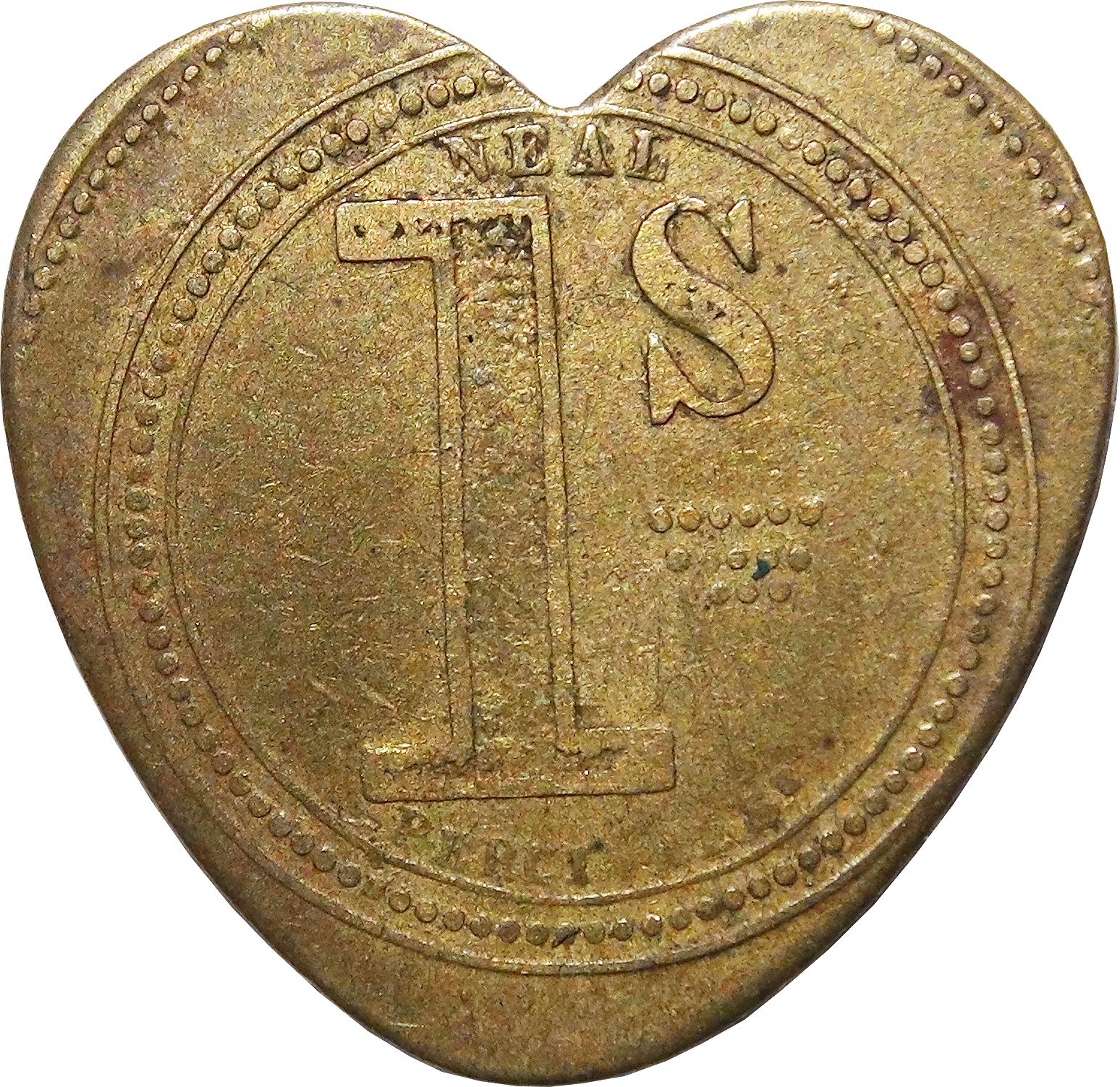 1 Shilling - H. T. Hollington Spitalfields reverse