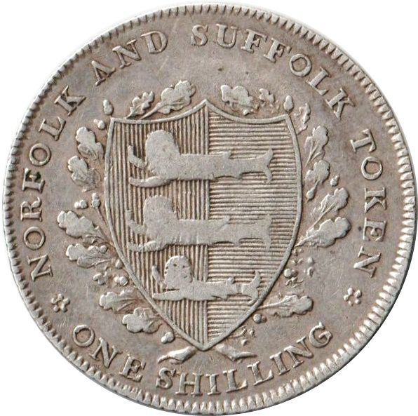 1 Shilling Norfolk & Suffolk - Yarmouth & Bury / J. Hunton & Blyth reverse