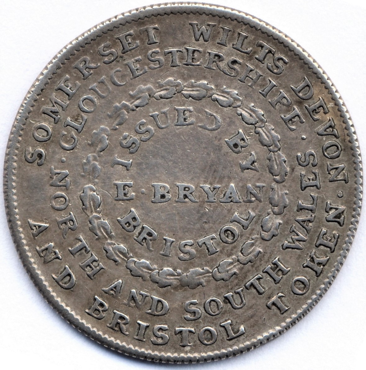 1 Shilling Somersetshire - Bristol / E. Bryan reverse