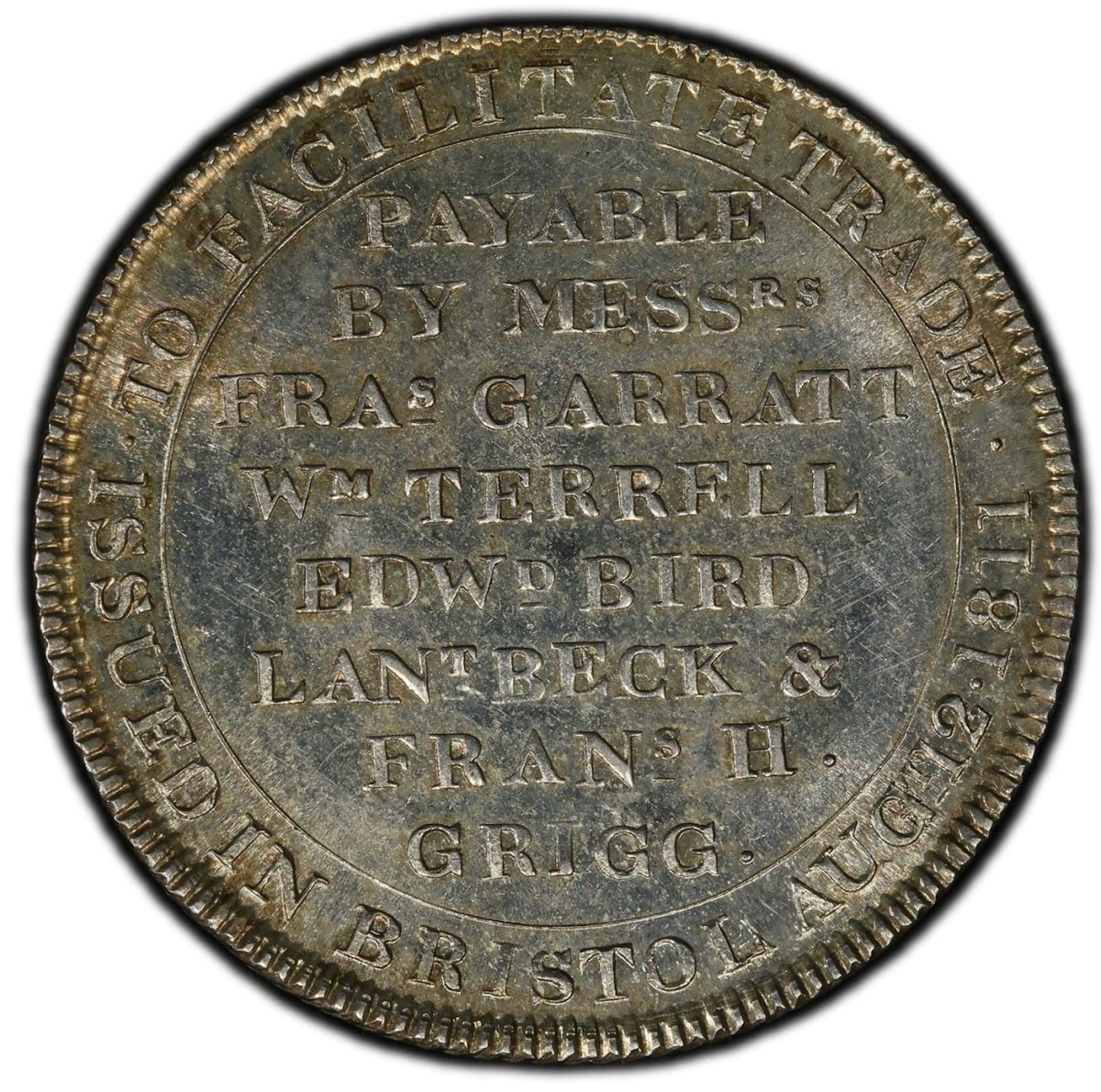 1 Shilling Somersetshire - Bristol / To Facilitate Trade reverse