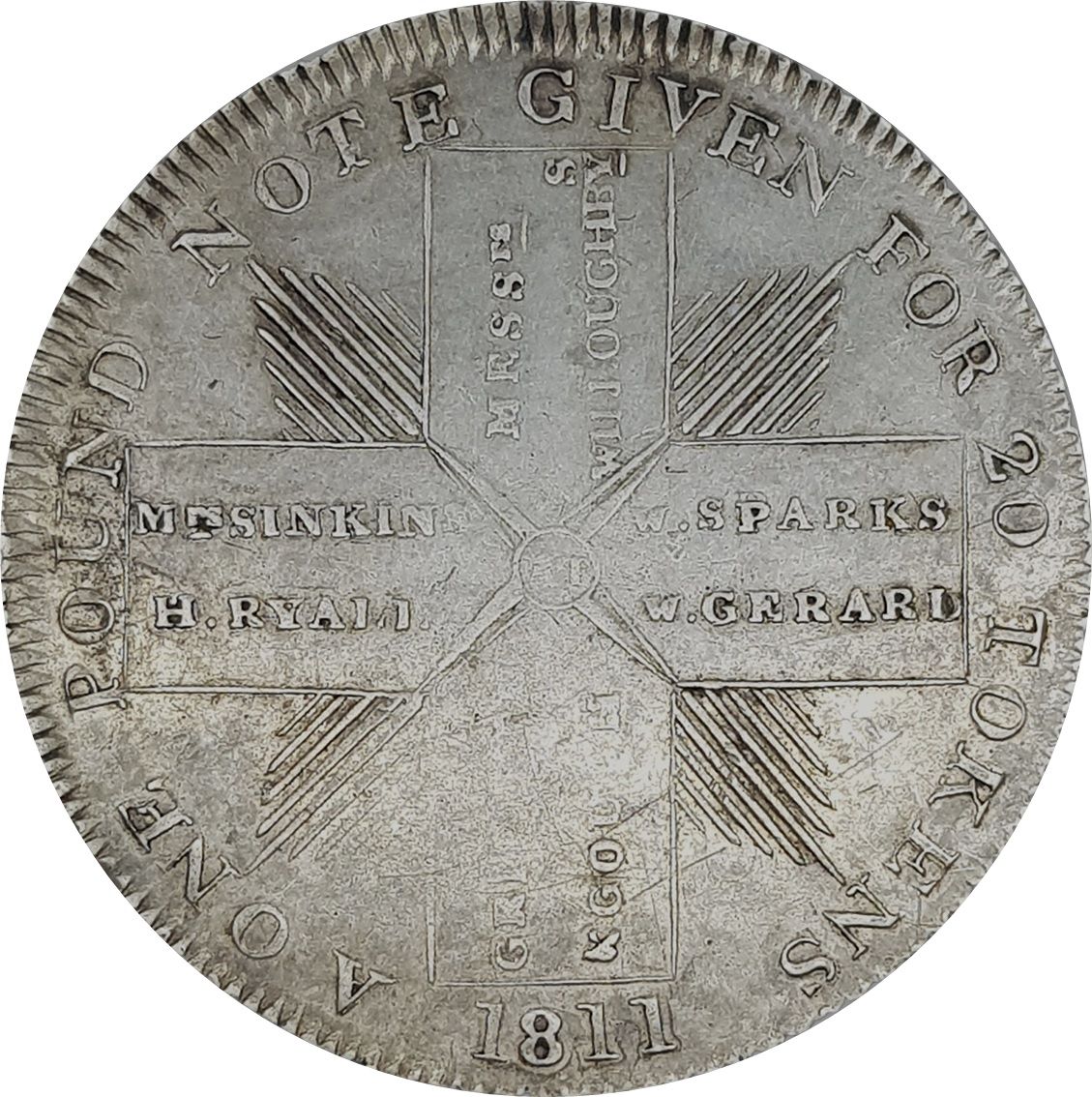 1 Shilling Somersetshire - Frome Selwood reverse