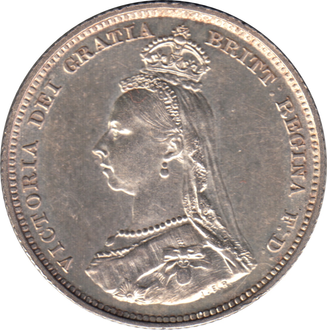 1 Shilling - Victoria 2nd portrait; 1st type obverse