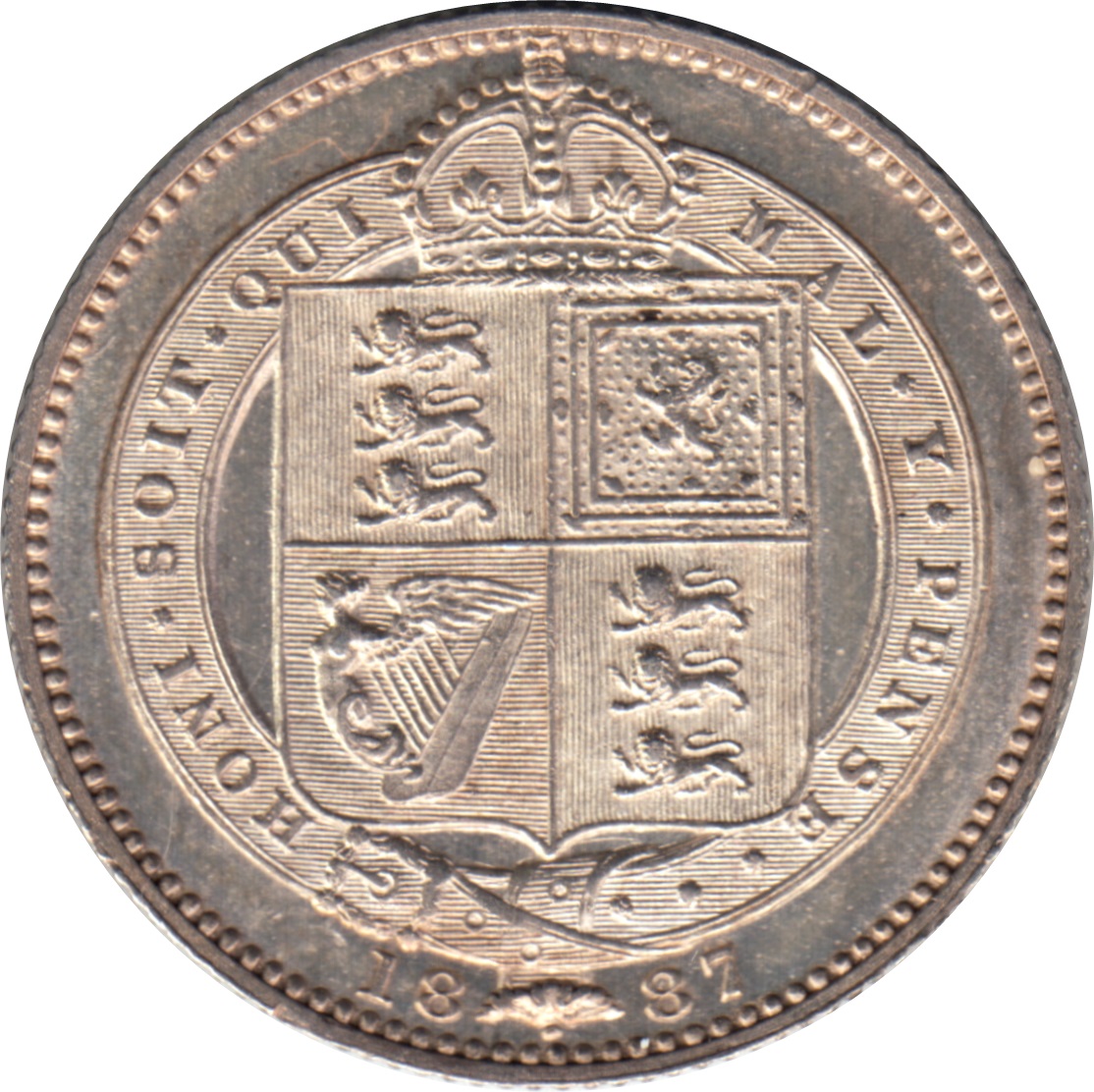 1 Shilling - Victoria 2nd portrait; 1st type