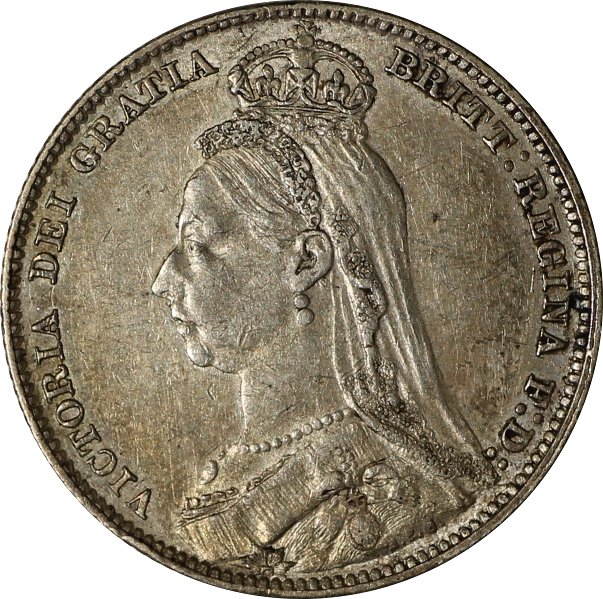 1 Shilling - Victoria 2nd portrait; 2nd type obverse
