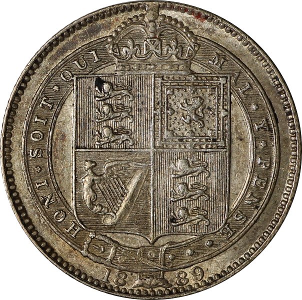 1 Shilling - Victoria 2nd portrait; 2nd type
