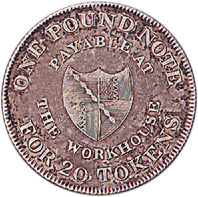 1 Shilling Warwickshire - Birmingham / Workhouse reverse