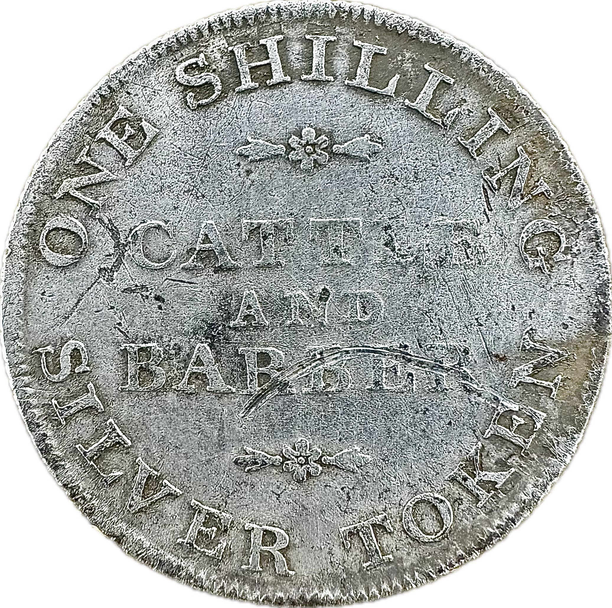 1 Shilling Yorkshire - York / Cattle and Barber reverse