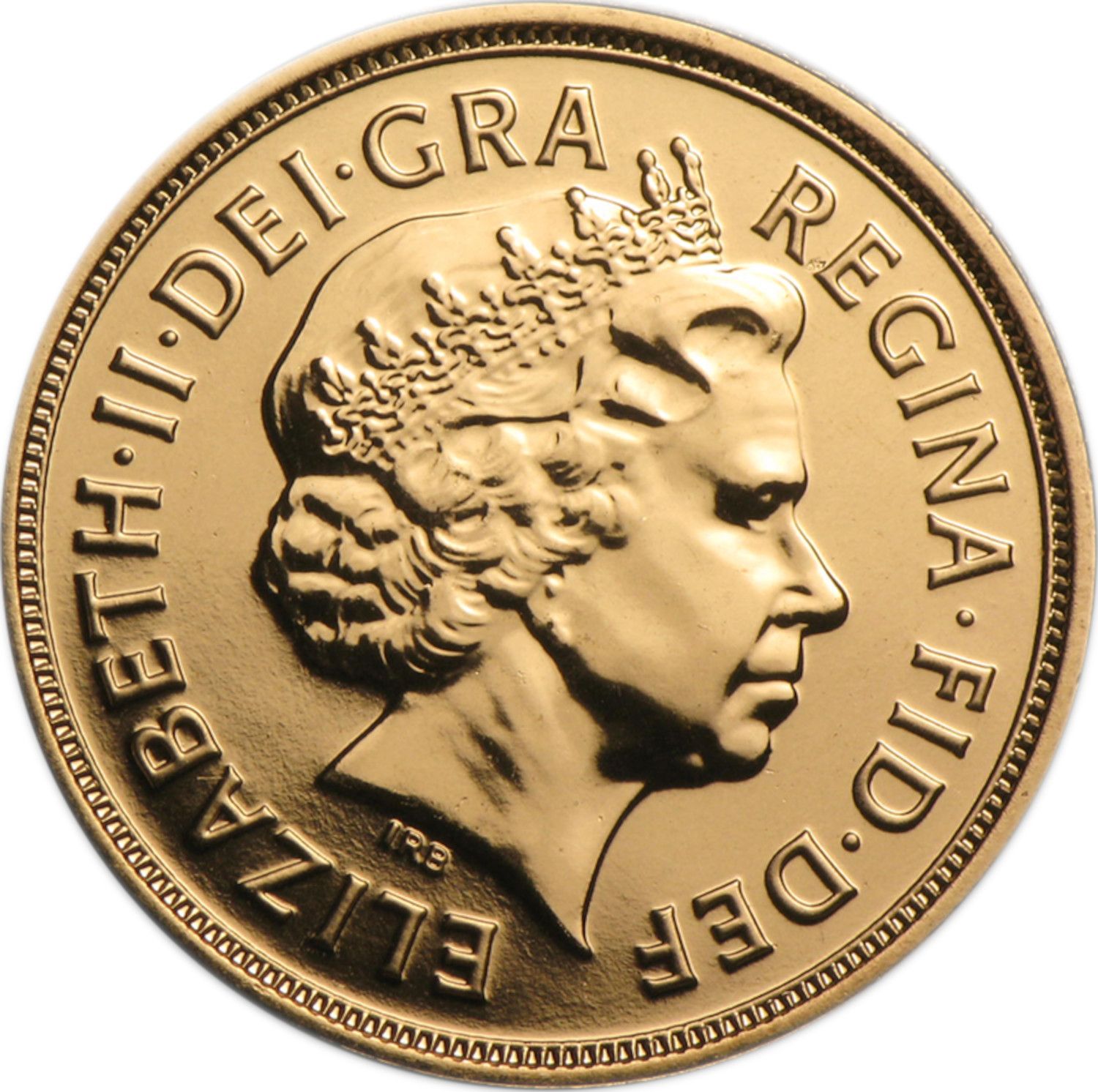 1 Sovereign - Elizabeth II 4th portrait; Delhi mint obverse