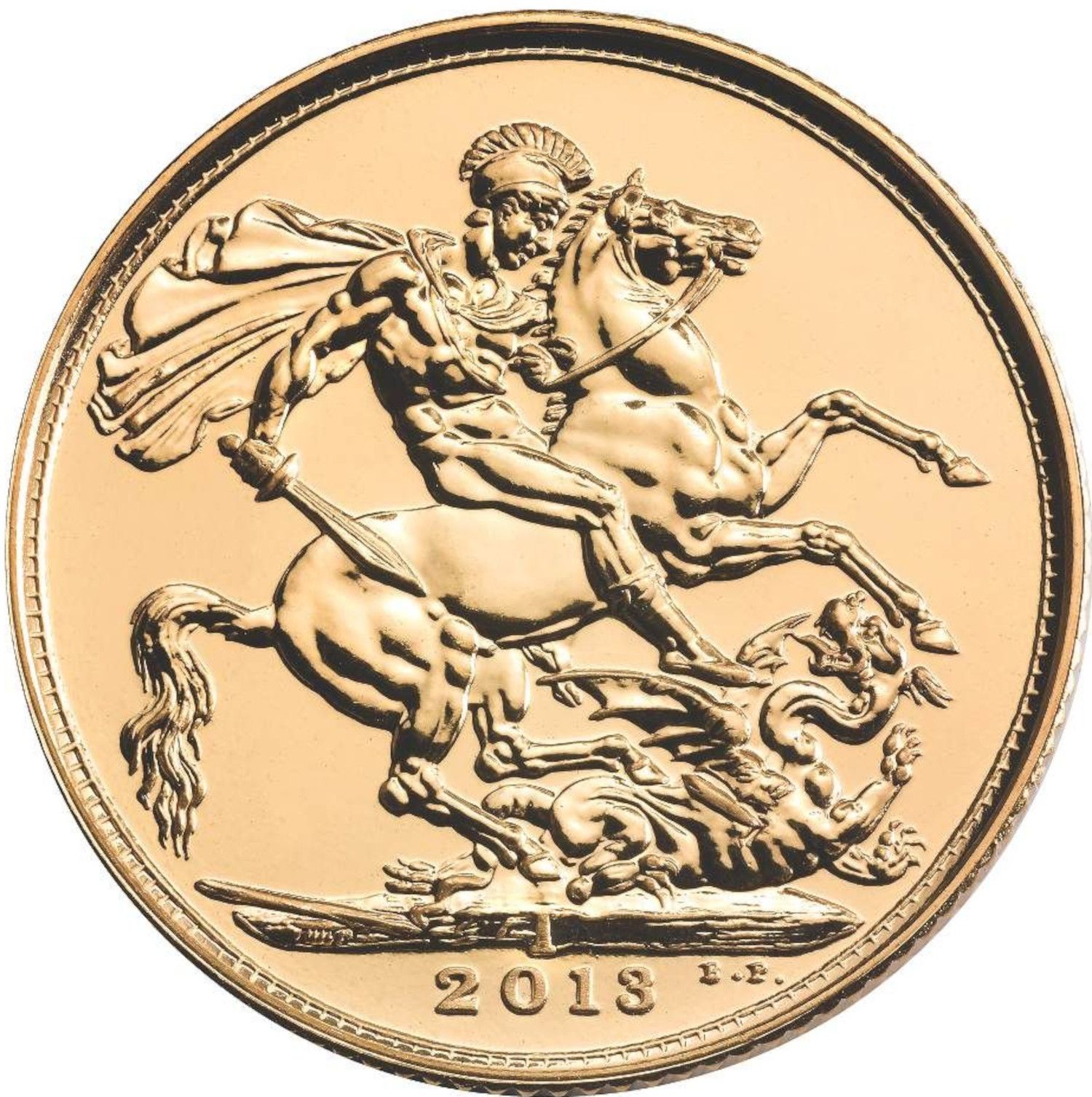 1 Sovereign - Elizabeth II 4th portrait; Delhi mint