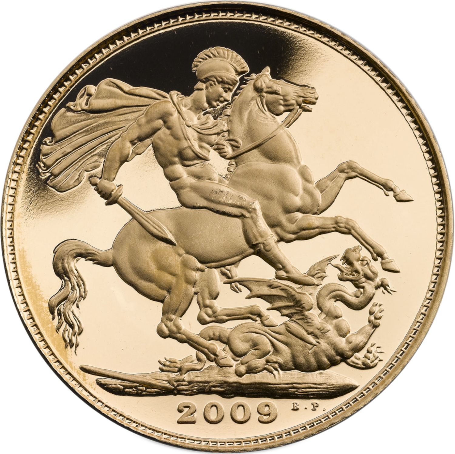 1 Sovereign - Elizabeth II 4th portrait; no streamer