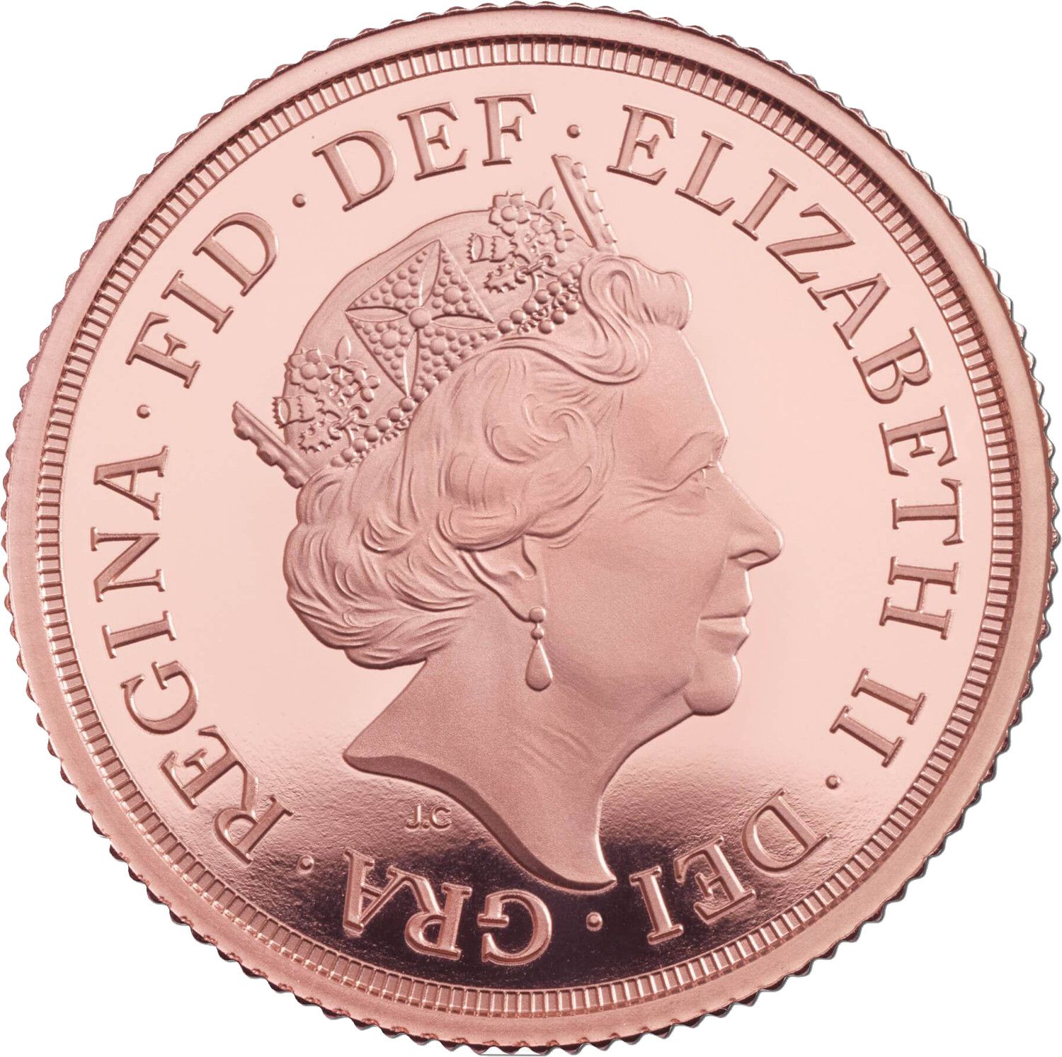 1 Sovereign - Elizabeth II 5th portrait; Sapphire Coronation; Proof Piedfort obverse