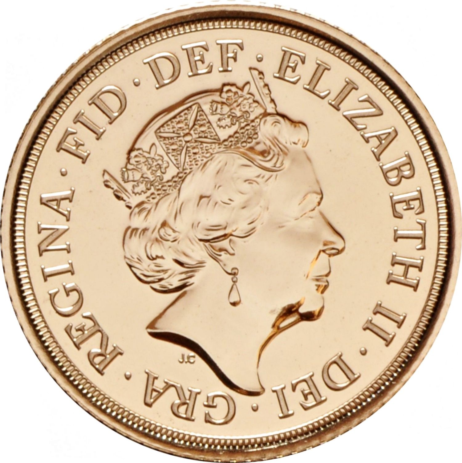 1 Sovereign - Elizabeth II 5th portrait; Sovereign Bicentenary obverse