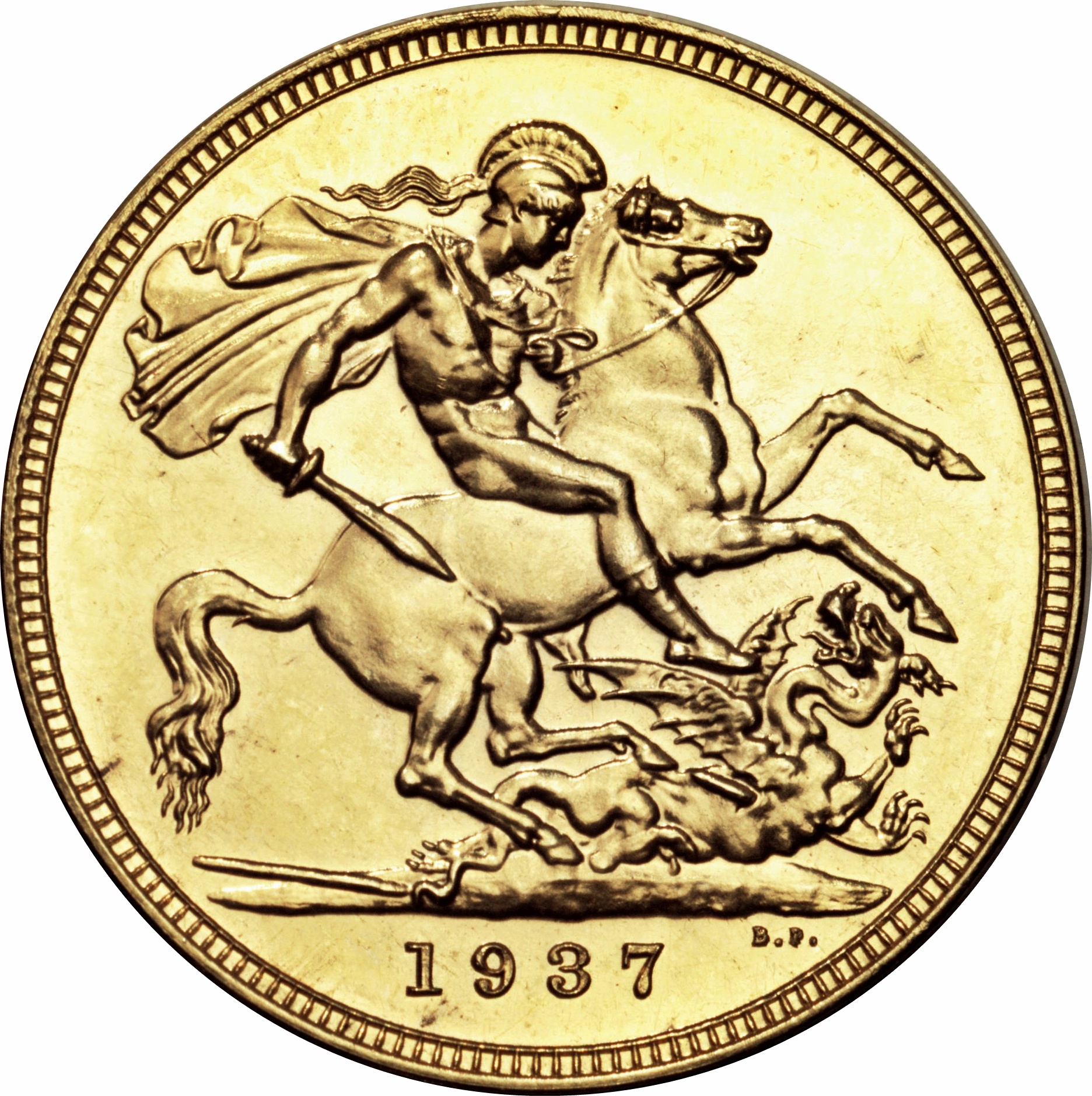 1 Sovereign - George VI reverse