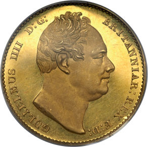 1 Sovereign - William IV Pattern obverse