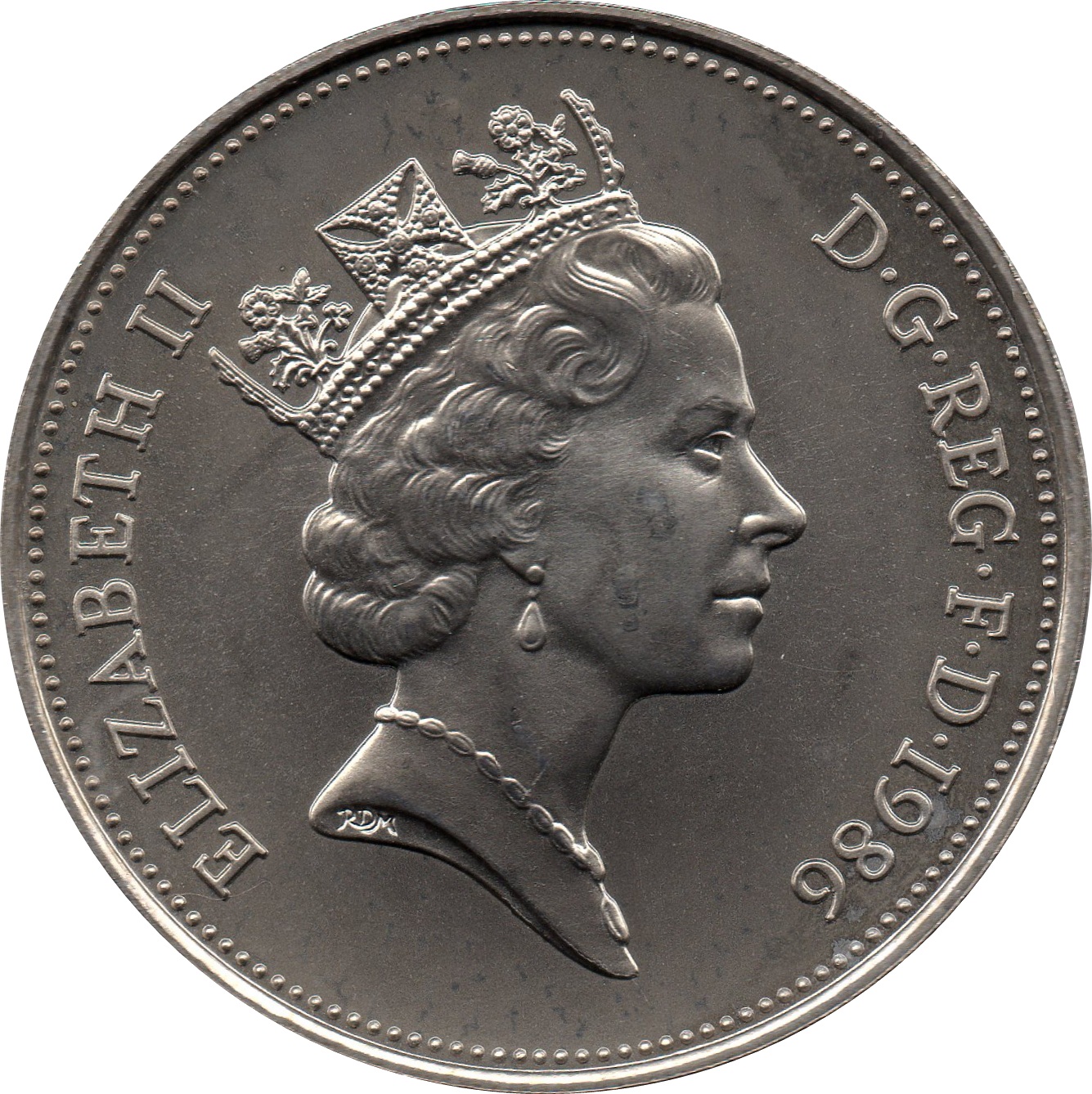 10 Pence - Elizabeth II 3rd portrait; large type; set issue obverse