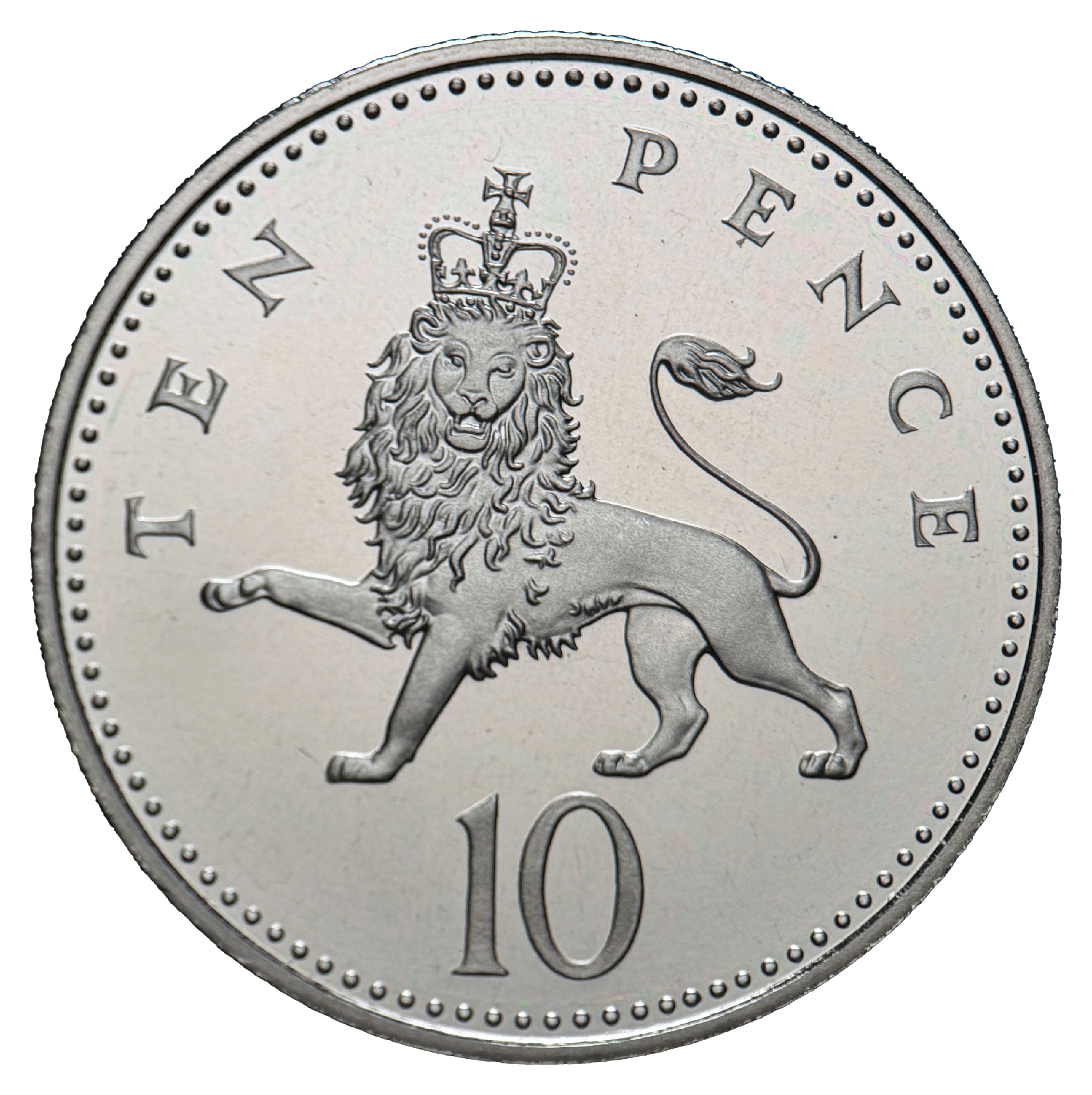 10 Pence - Elizabeth II 3rd portrait; small type