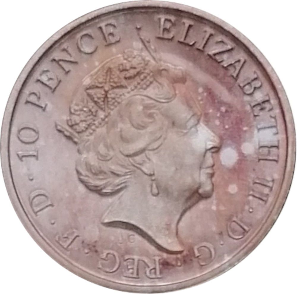 10 Pence - Elizabeth II 5th portrait; 1/20 oz Fine Silver obverse