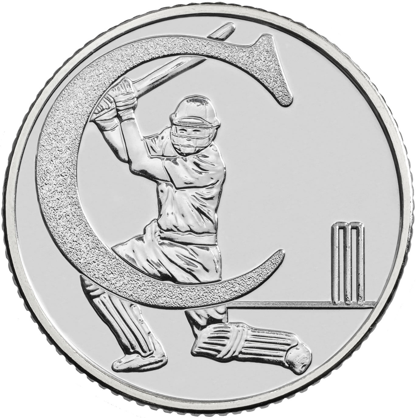 10 Pence - Elizabeth II 5th portrait; C - Cricket reverse