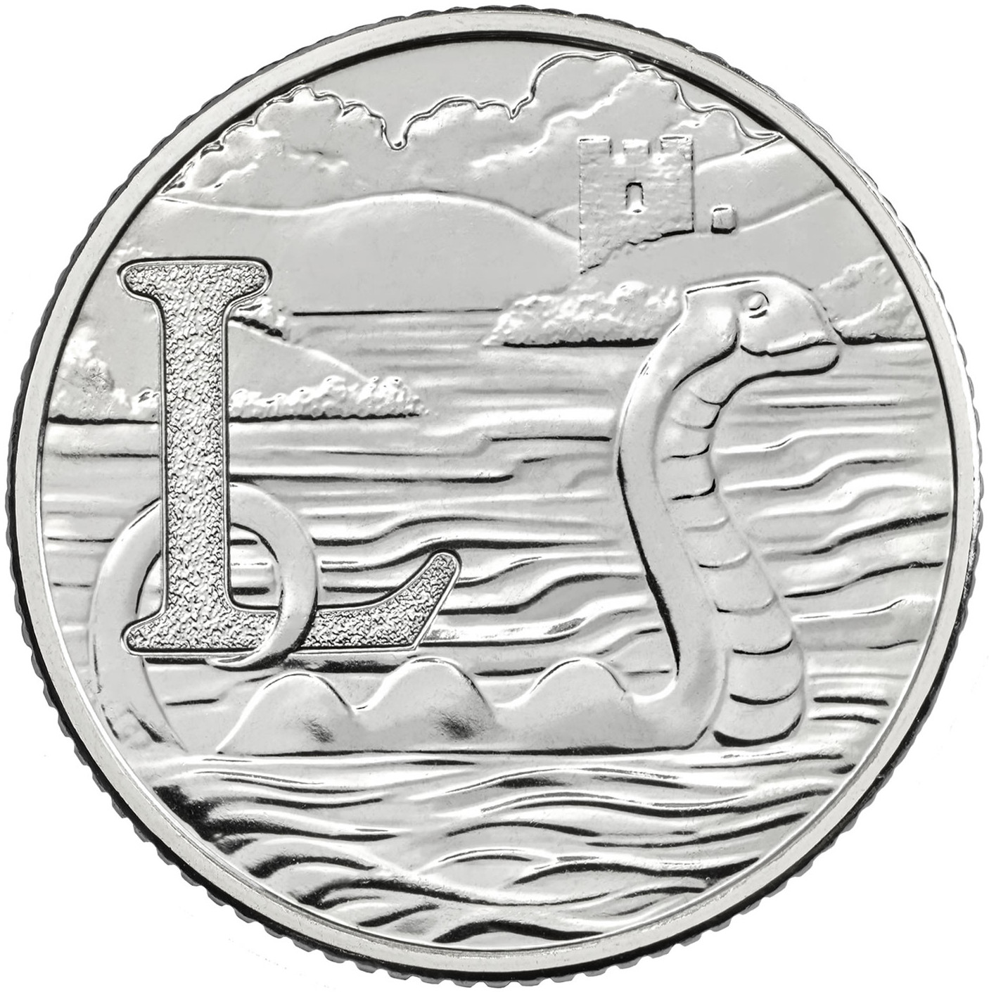 10 Pence - Elizabeth II 5th portrait; L - Loch Ness Monster reverse