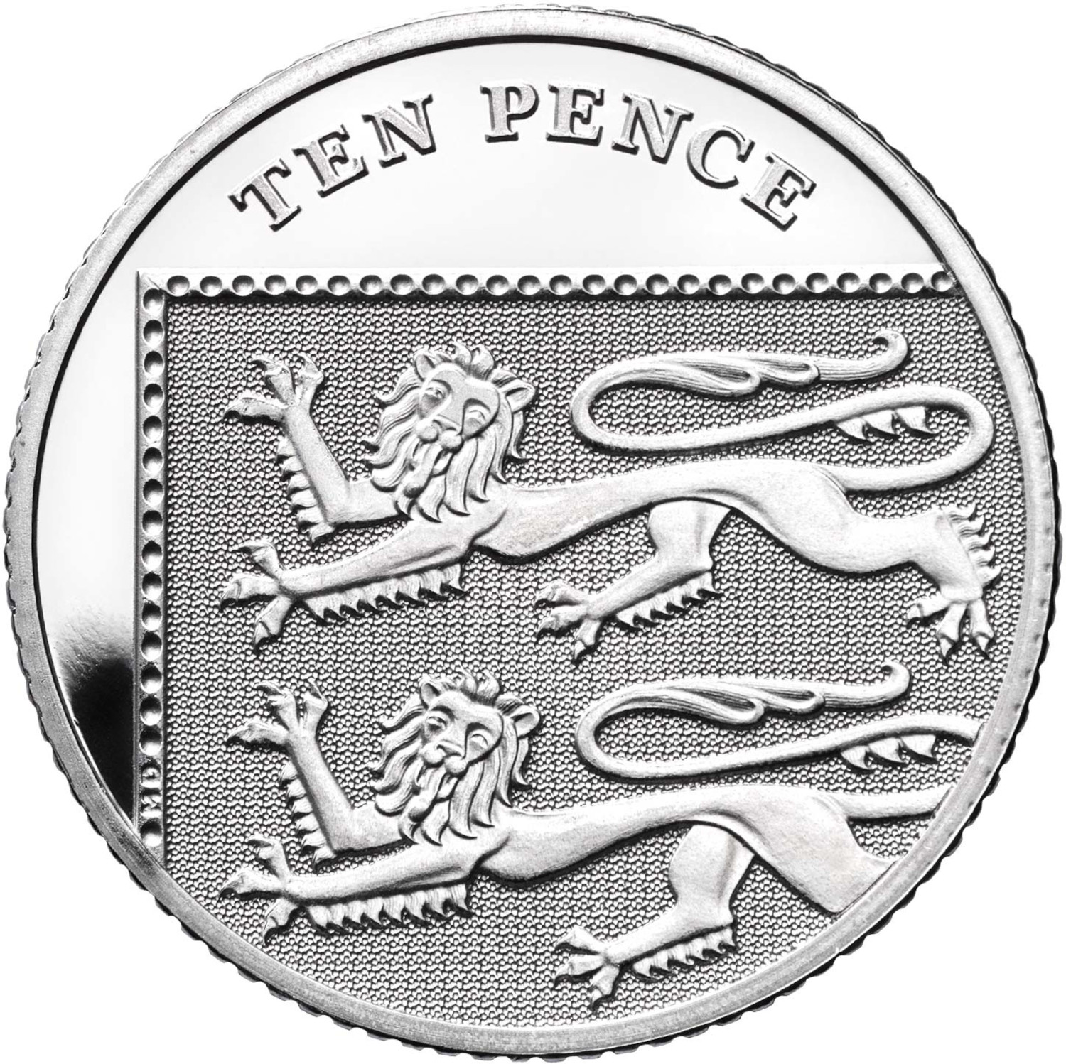 10 Pence - Elizabeth II 5th portrait; Royal Shield, Silver Proof reverse