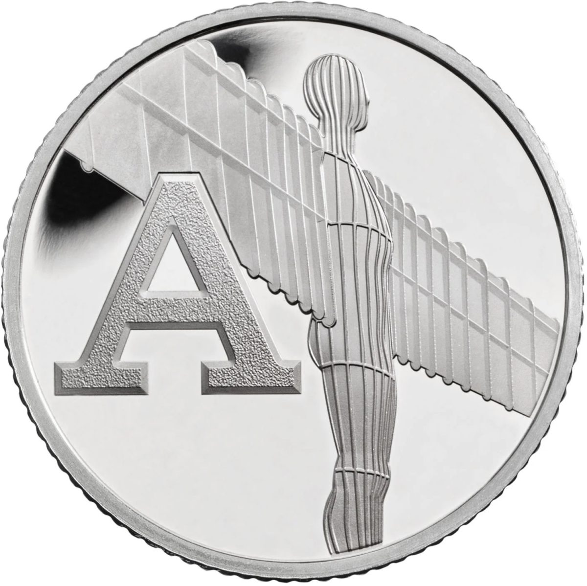 10 Pence - Elizabeth II A - Angel of the North; Silver Proof