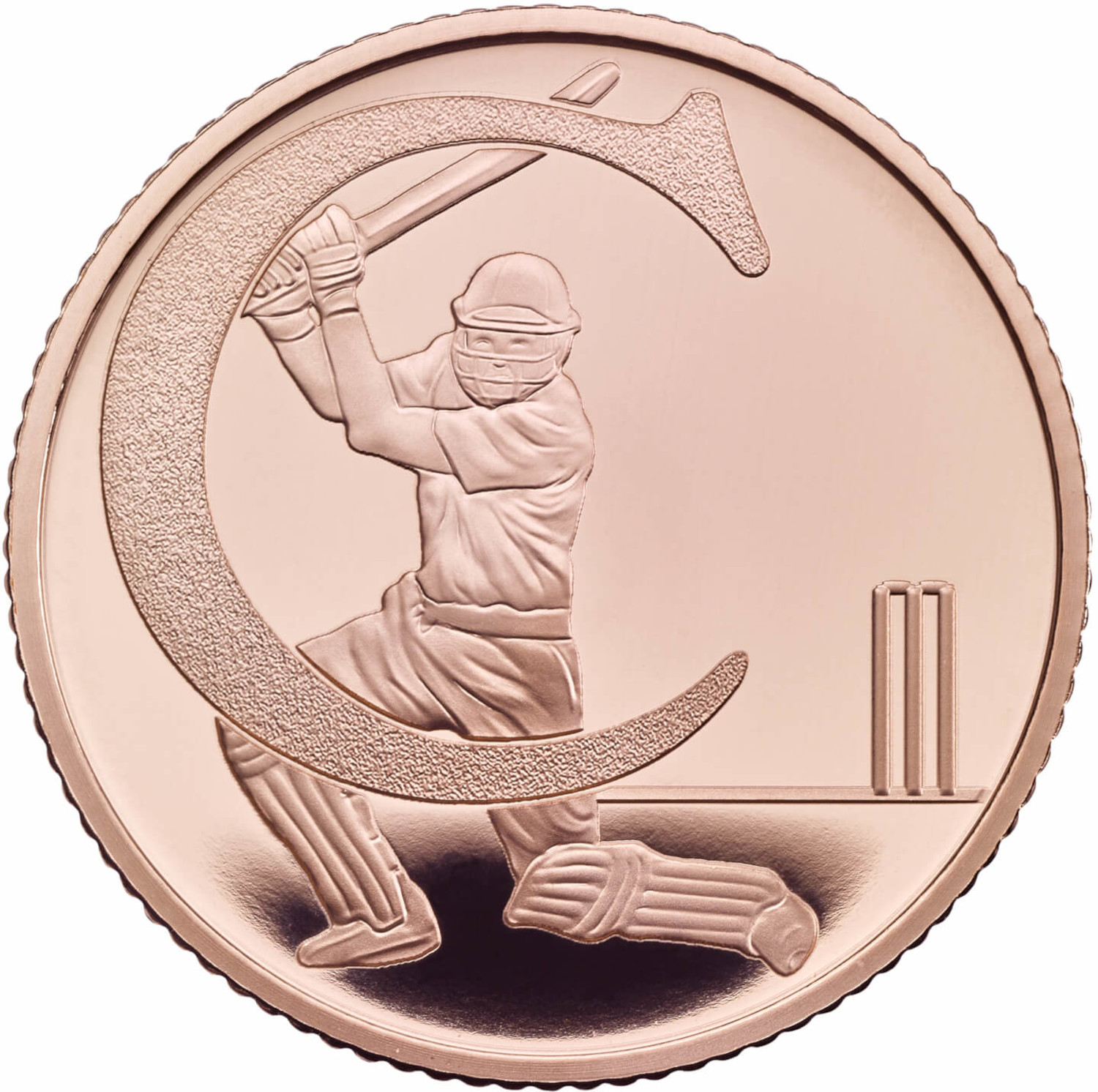 10 Pence - Elizabeth II C - Cricket; Gold Proof reverse