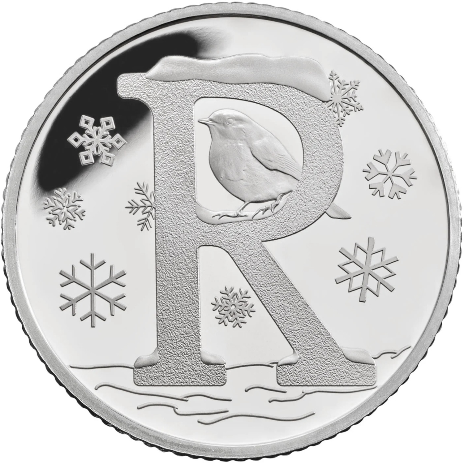 10 Pence - Elizabeth II R - Robin; Silver Proof reverse