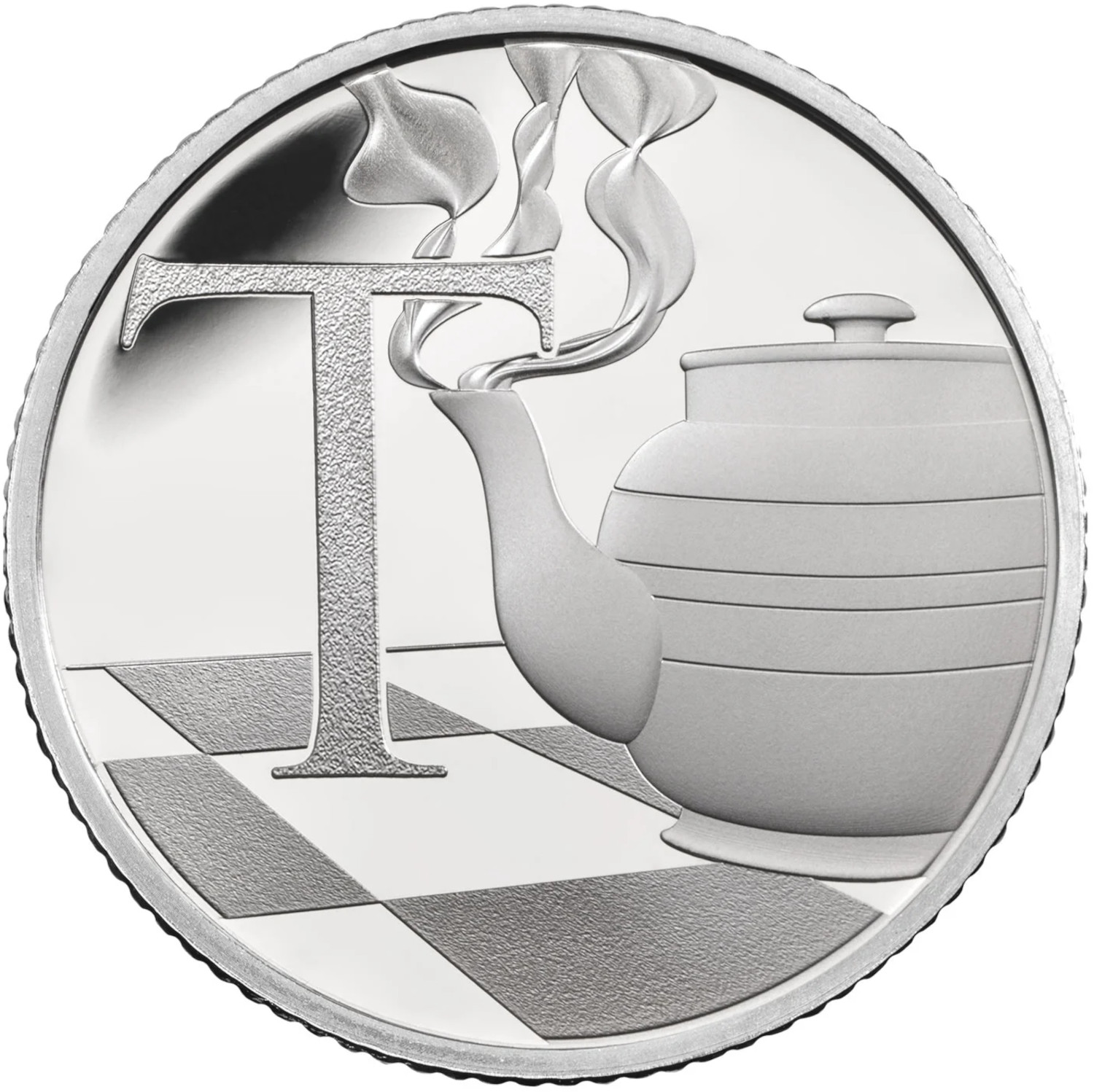 10 Pence - Elizabeth II T - Tea; Silver Proof reverse