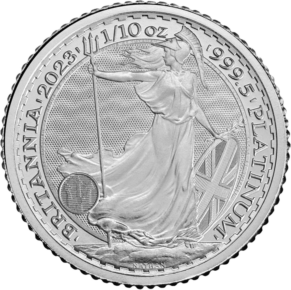 10 Pounds - Charles III 1/10th oz Fine Platinum