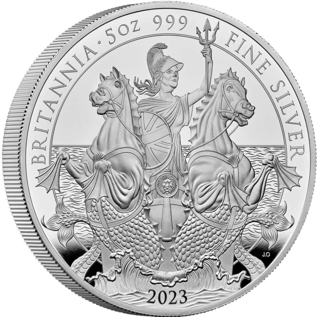 10 Pounds - Charles III 5 oz Fine Silver reverse